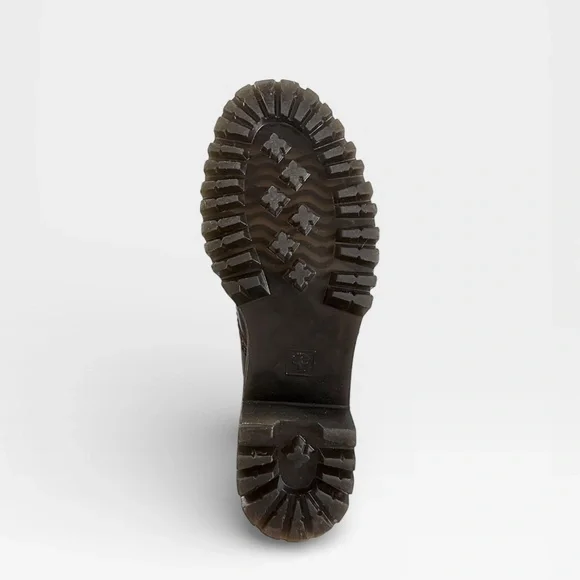 Dr. Martens Leona Vintage Smooth leather heeled platform boots in black Size 8 - Picture 7 of 10